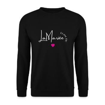 Team de la mariée - Sweat-shirt Unisexe - noir - Devant - Alina (178cm) & Michal (187cm)