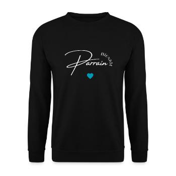 Bientôt parrain - Sweat-shirt Unisexe - noir - Devant - Alina (178cm) & Michal (187cm)