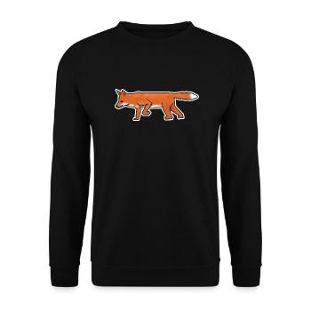 Fox - Unisex Sweatshirt - black - Front - Alina (178cm) & Michal (187cm)