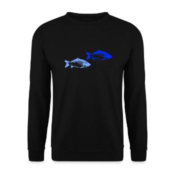 Poissons 2 - Sweat-shirt Unisexe - noir - Devant - Alina (178cm) & Michal (187cm)