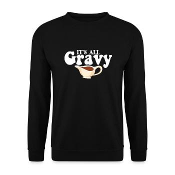 Retro Its All Gravy Baby Vintage Fall Thanksgiving - Unisex Sweatshirt - black - Front - Alina (178cm) & Michal (187cm)