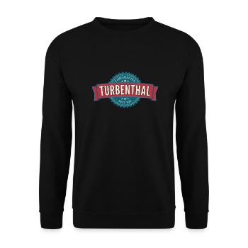 Fabelhaftes Turbenthal für dunklen Hintergrund - Unisex Pullover - Schwarz - Vorne - Alina (178cm) & Michal (187cm)