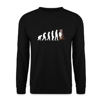 Dog Evolution Aussie - Unisex Pullover - Schwarz - Vorne - Alina (178cm) & Michal (187cm)