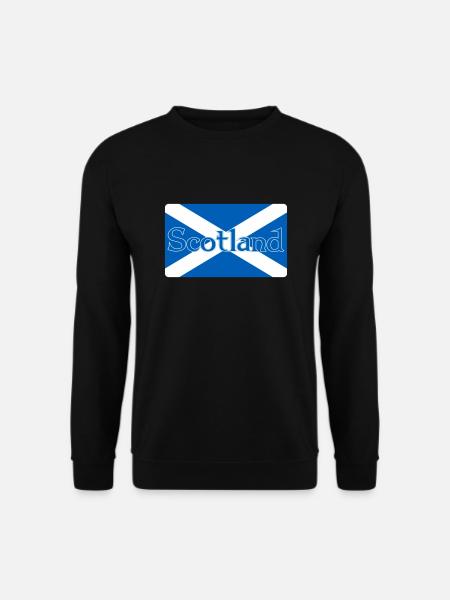 Scotland Flag with text on top - Unisex Sweatshirt - black