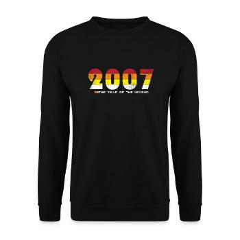 Millésime 2007 - L’Année de la Légende - Rétro 17 - Sweat-shirt Unisexe - noir - Devant - Alina (178cm) & Michal (187cm)