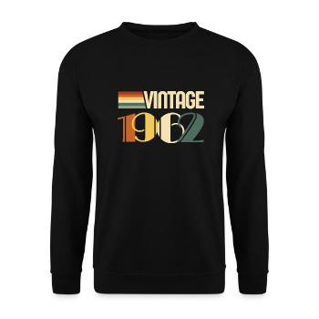 Jahrgang 1959 - 1959 Jubiläumsgeschenk - Unisex Pullover - Schwarz - Vorne - Alina (178cm) & Michal (187cm)