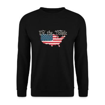 We the People the Constitution of the USA Needs - Unisex Sweatshirt - black - Front - Alina (178cm) & Michal (187cm)