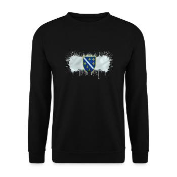 Bosnie-Herzégovine europe sarajavo drapeau mostar - Sweat-shirt Unisexe - noir - Devant - Alina (178cm) & Michal (187cm)