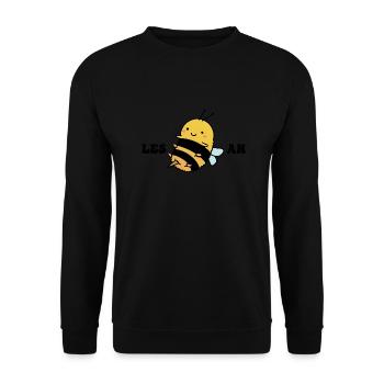 Les Bee An - Fierté lesbienne LGBT - Mais d’abord, - Sweat-shirt Unisexe - noir - Devant - Alina (178cm) & Michal (187cm)
