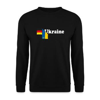 Allemagne Ukraine Tryzub Drapeau - Sweat-shirt Unisexe - noir - Devant - Alina (178cm) & Michal (187cm)