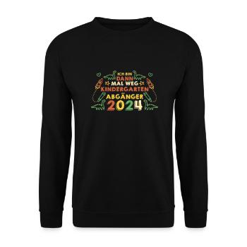 1 Grade School Child Back to School Kindergarten Kita E - Unisex Sweatshirt - black - Front - Alina (178cm) & Michal (187cm)