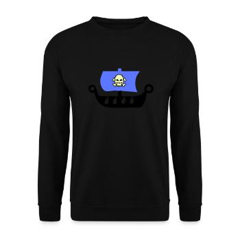 pirate ship - Unisex Sweatshirt - black - Front - Alina (178cm) & Michal (187cm)