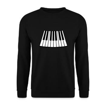 Piano Keys Instrument Playing Classical Music - Unisex Sweatshirt - black - Front - Alina (178cm) & Michal (187cm)