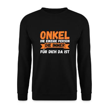 Oncle - Sweat-shirt Unisexe - noir - Devant - Alina (178cm) & Michal (187cm)