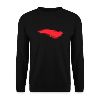 Ligne de coup de pinceau rouge - Sweat-shirt Unisexe - noir - Devant - Alina (178cm) & Michal (187cm)