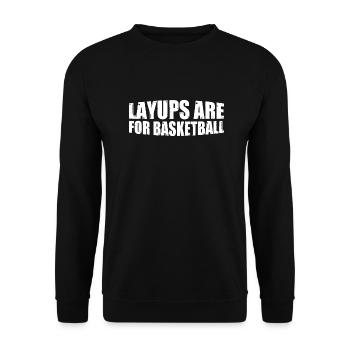 Layups Are For Basketball 8 - Unisex Pullover - Schwarz - Vorne - Alina (178cm) & Michal (187cm)