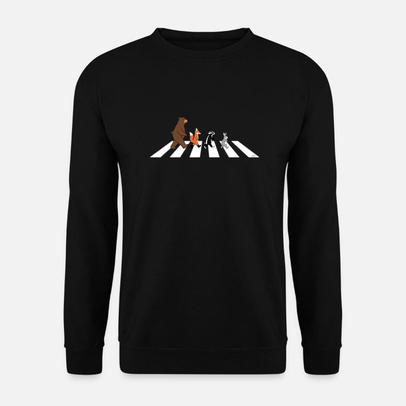 Tiere Zebrastreifen - Abbey Road - DIGITAL - Unisex Pullover - Schwarz