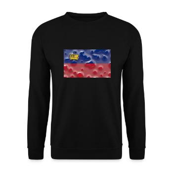 Liechtenstein als Liechtenstein - Unisex Pullover - Schwarz - Vorne - Alina (178cm) & Michal (187cm)