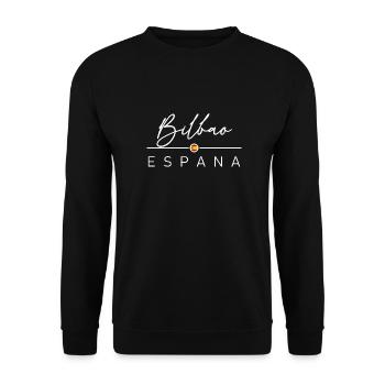 Spain - Bilbao - Spanien - Espana - Unisex Pullover - Schwarz - Vorne - Alina (178cm) & Michal (187cm)