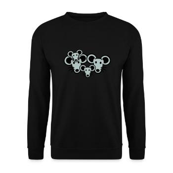 4 souris famille deux enfants maman papa parents mignon - Sweat-shirt Unisexe - noir - Devant - Alina (178cm) & Michal (187cm)