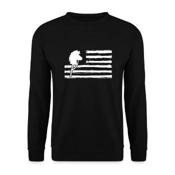 Steckenpferd Hobby Horsing - Unisex Pullover - Schwarz - Vorne - Alina (178cm) & Michal (187cm)