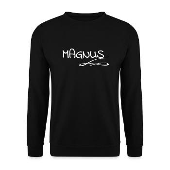 Prénom Magnus - Sweat-shirt Unisexe - noir - Devant - Alina (178cm) & Michal (187cm)