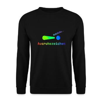 Signe de repos | Sommeil | Paresseux | Fatigué | Drôle - Sweat-shirt Unisexe - noir - Devant - Alina (178cm) & Michal (187cm)
