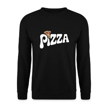 Pizza - Design pour les amateurs de restauration rapide - Sweat-shirt Unisexe - noir - Devant - Alina (178cm) & Michal (187cm)