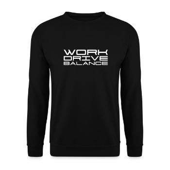 Équilibre de conduite de travail - Voiture - Voiture de sport - Sweat-shirt Unisexe - noir - Devant - Alina (178cm) & Michal (187cm)