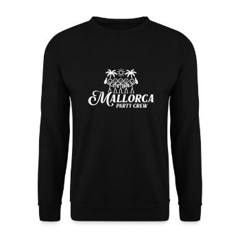 Mallorca Party Crew Lustig - Unisex Pullover - Schwarz - Vorne - Alina (178cm) & Michal (187cm)