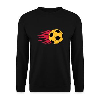 brennender Ball - burning ball - Unisex Pullover - Schwarz - Vorne - Alina (178cm) & Michal (187cm)