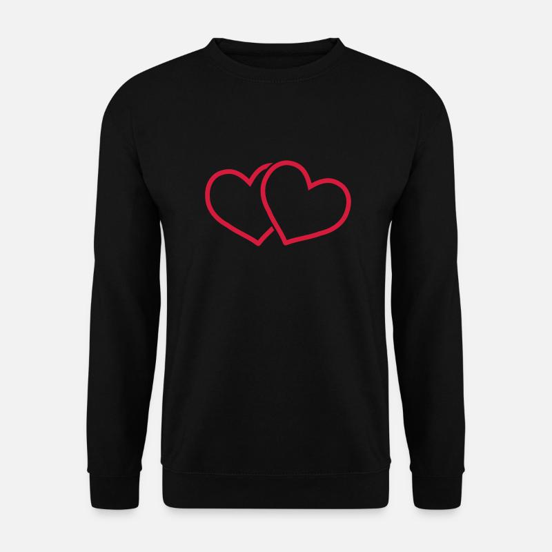 herz - Unisex Pullover - Schwarz