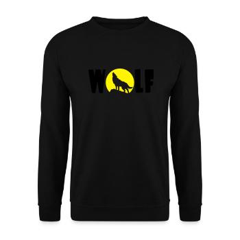 Wolf Mond - Unisex Pullover - Schwarz - Vorne - Alina (178cm) & Michal (187cm)
