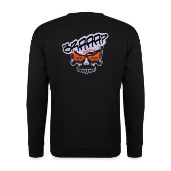 Braaap Machine - Unisex Pullover - Schwarz - Hinten - Michal (187cm)