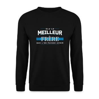 meilleur frere - Sweat-shirt Unisexe - noir - Devant - Alina (178cm) & Michal (187cm)
