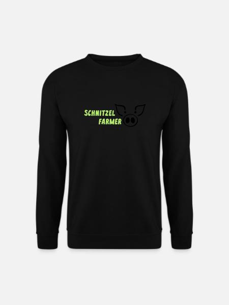 Landwirtschaft Schnitzel Farmer Bauer - Unisex Pullover - Schwarz