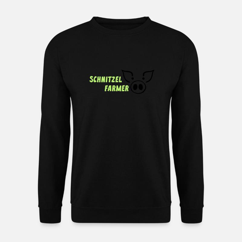 Landwirtschaft Schnitzel Farmer Bauer - Unisex Pullover - Schwarz