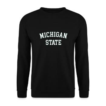 MSU Michigan State University - Unisex Pullover - Schwarz - Vorne - Alina (178cm) & Michal (187cm)
