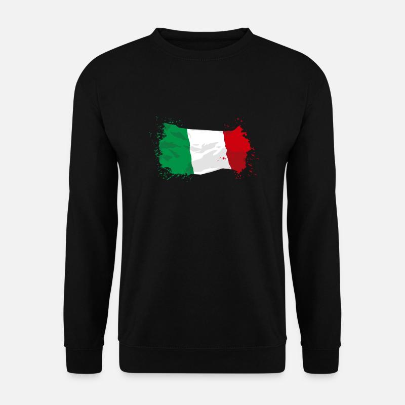 Italy Flag - Unisex Pullover - Schwarz