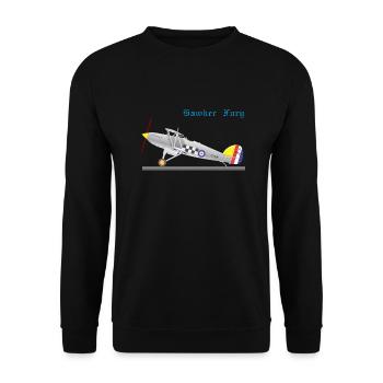 HAWKER FURY - Sweat-shirt Unisexe - noir - Devant - Alina (178cm) & Michal (187cm)