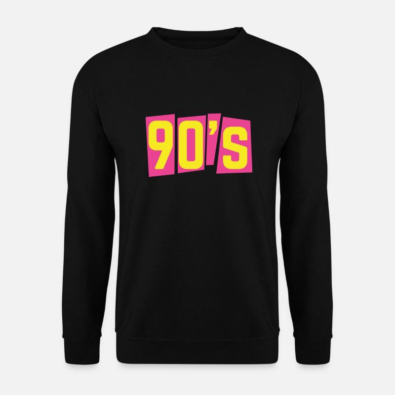 90s neunziger 90er oldschool - Unisex Pullover - Schwarz