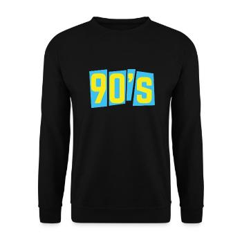 90s nineties 90s old school - Unisex Sweatshirt - black - Front - Alina (178cm) & Michal (187cm)