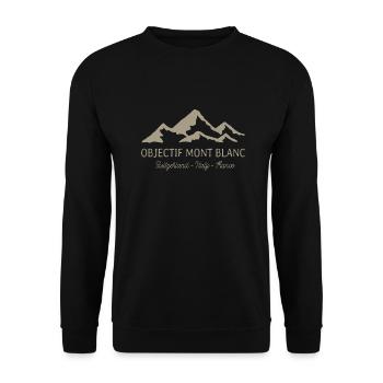 Objectif Mont Blanc France - Sweat-shirt Unisexe - noir - Devant - Alina (178cm) & Michal (187cm)