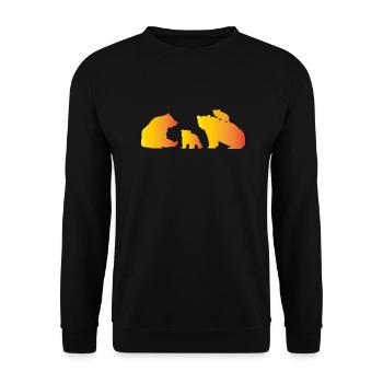 Ours en famille amoureux de toute la famille - Sweat-shirt Unisexe - noir - Devant - Alina (178cm) & Michal (187cm)