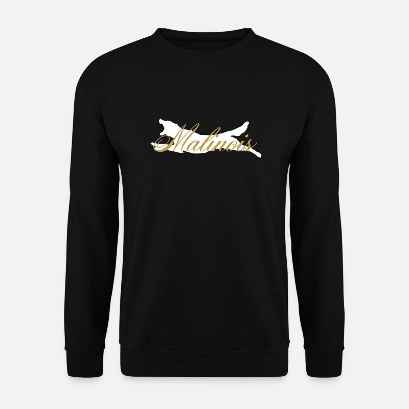 Mali Fly Malinois White - Unisex Pullover - Schwarz