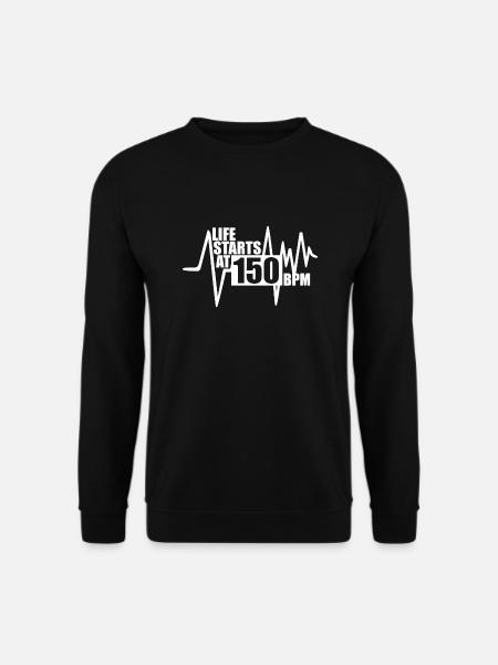 Life starts at 150 BPM - Unisex Sweatshirt - black