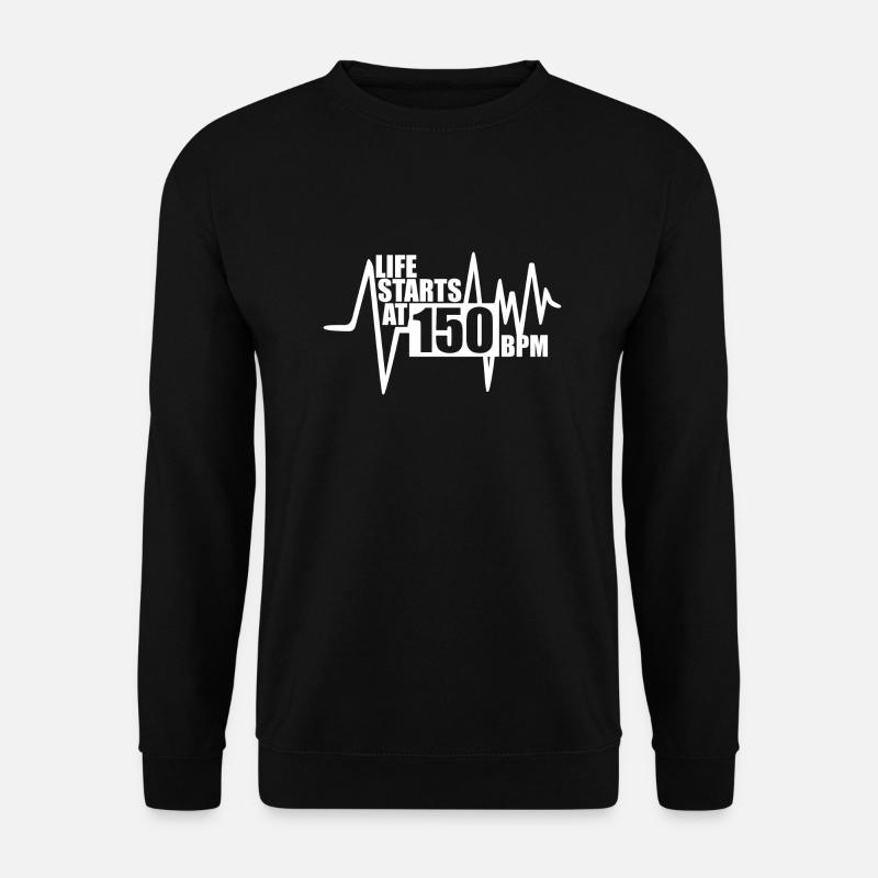 Das Leben beginnt bei 150 BPM - Unisex Pullover - Schwarz