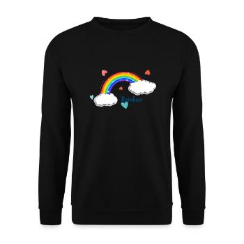 Regenbogen - Unisex Pullover - Schwarz - Vorne - Alina (178cm) & Michal (187cm)
