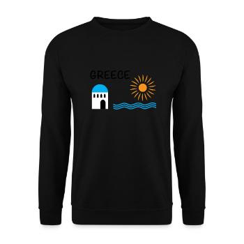 Grèce - Sweat-shirt Unisexe - noir - Devant - Alina (178cm) & Michal (187cm)