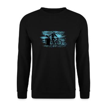 Vélo au lieu de voiture - Sweat-shirt Unisexe - noir - Devant - Alina (178cm) & Michal (187cm)